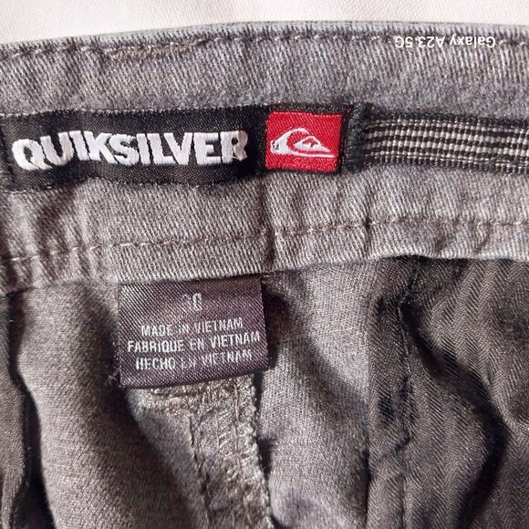 Quiksilver Mens Gray Casual Flat-Front Shorts Size 30 Polyester/Cotton Blend Mad - Picture 5 of 7